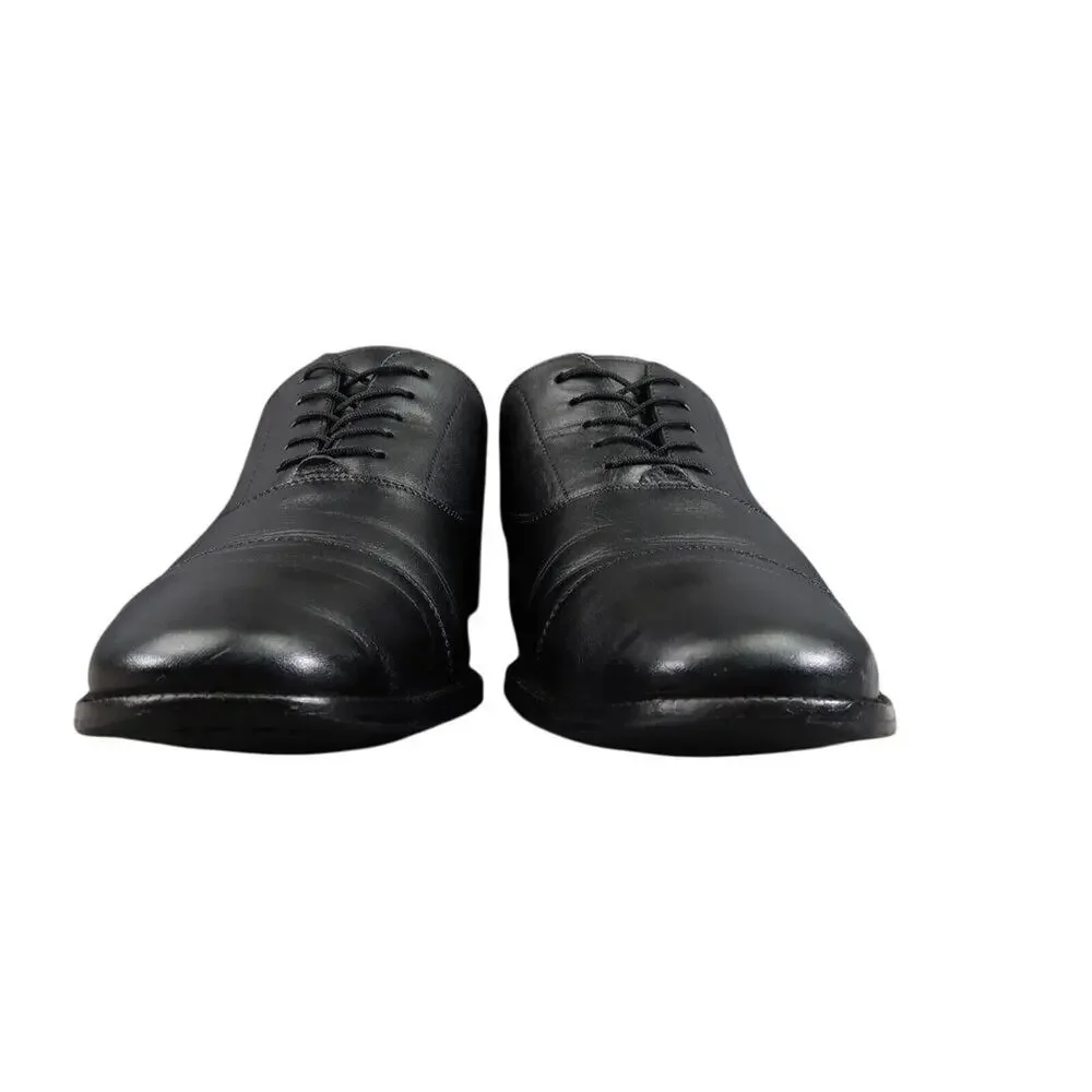 Cole Haan Shoes Men 12 Oxford Broadway Cap Toe Leather Black Classic Dress Event